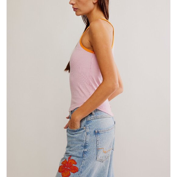 🆕 FREE PEOPLE Only One Ringer Tank / Sweet Lilac Carrot Combo - Picture 2 of 6
